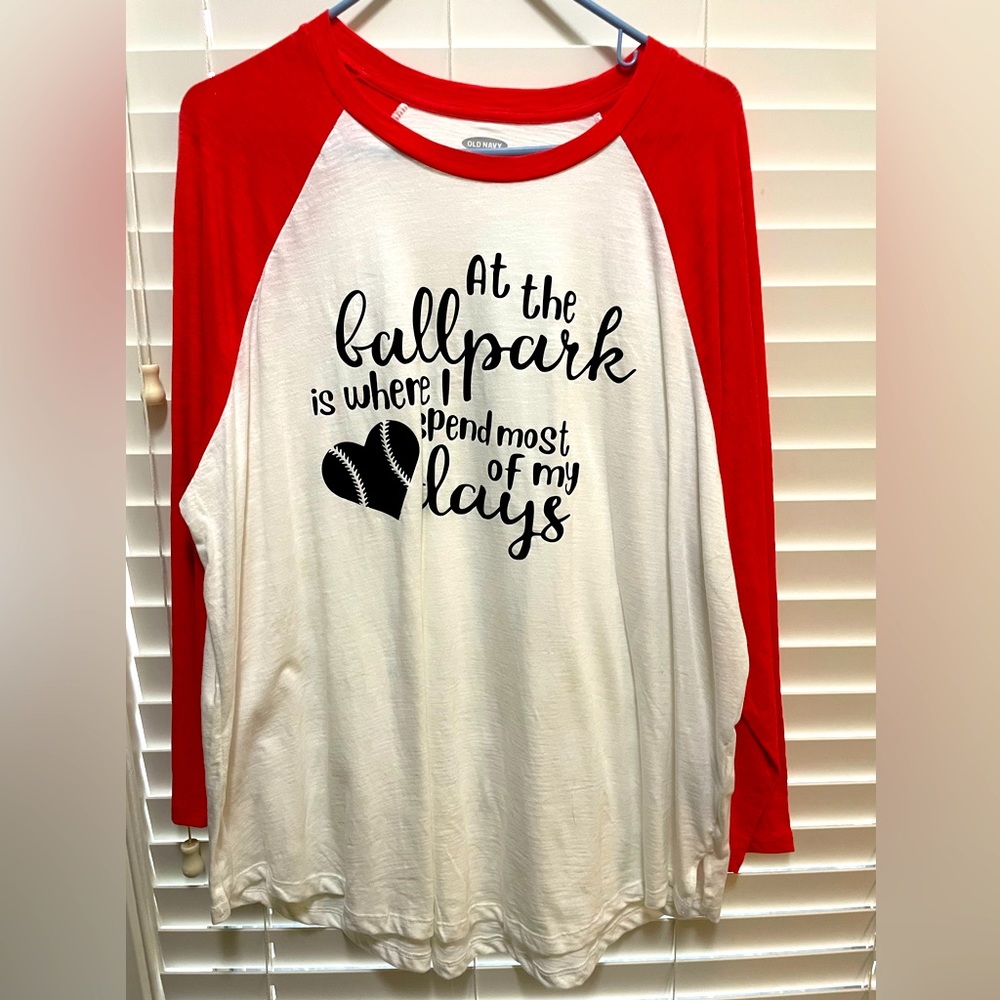 Old navy brand custom made baseball shirt